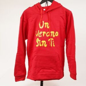 Red Bad Bunny Un Verano Sin Ti Hoodie‎ Size Large